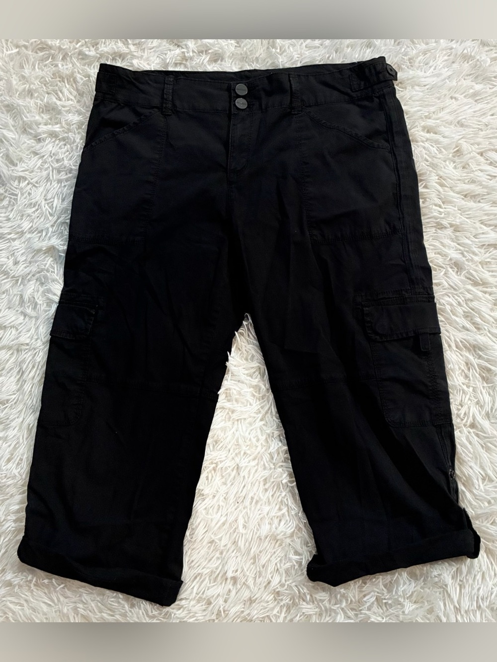 Sanctuary Gorpcore Utility Hiking Outdoor Camping Cropped Cargo Pants Black 31